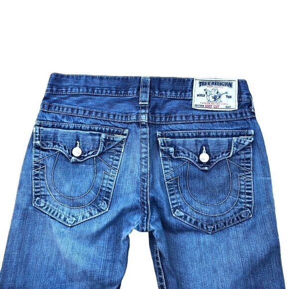 True Religion Jeans Size 34 BOOT CUT Blue - Picture 2 of 11